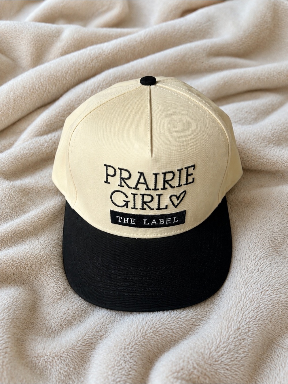 Two-Tone Cap in Cream and Black